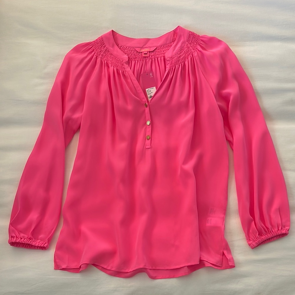 Lilly Pulitzer Elsa Top in Roxie Pink